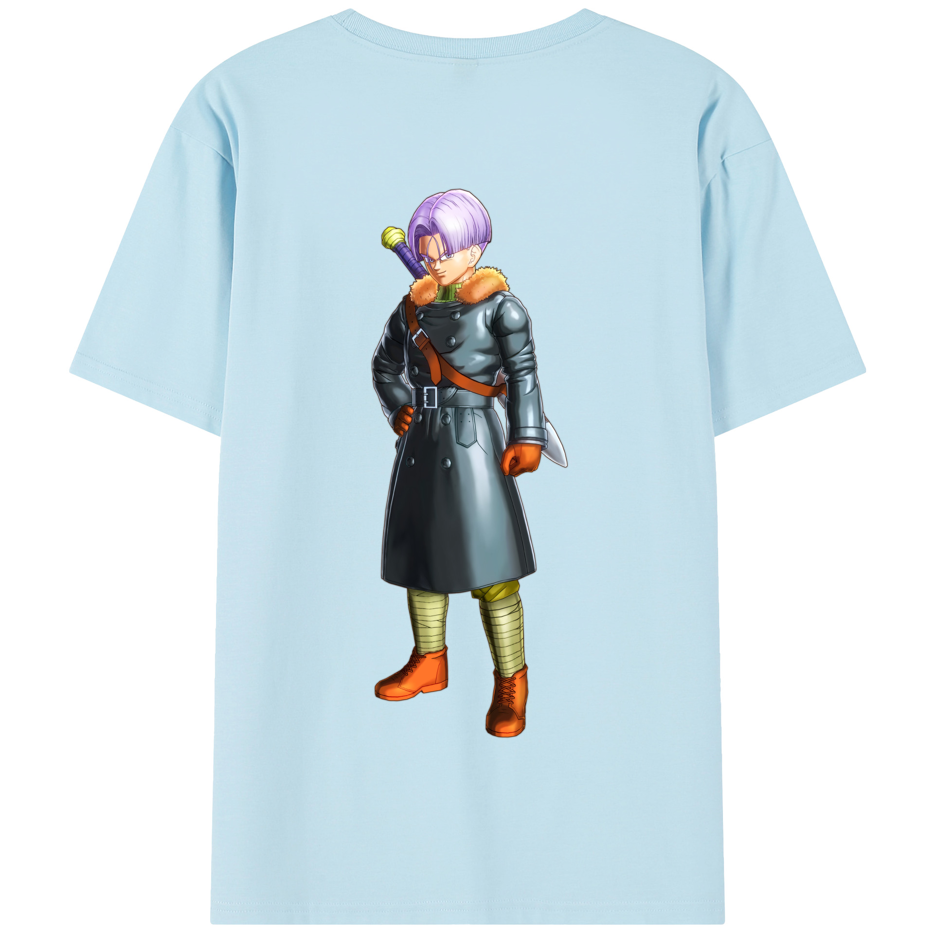 （画像用） ドラゴンボール トランクス（Torankusu）DRAGON BALL Trunks 綿100％半袖Tシャツ（背面プリント）